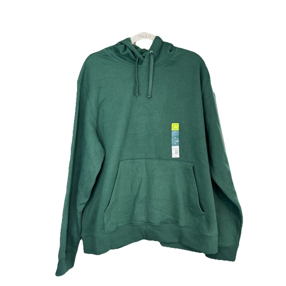 Tek Gear Hoodie Size XL Green Fleece Ultrasoft Kangaroo Pouch Men's NWT